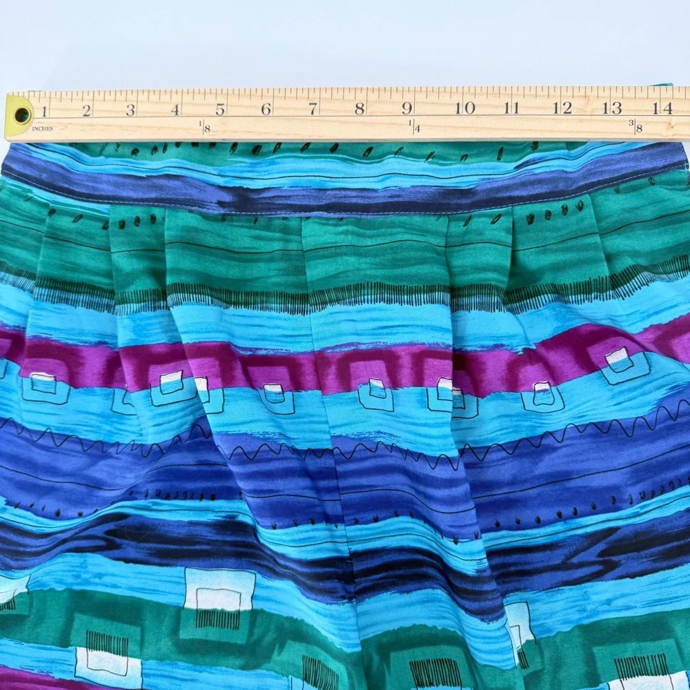 Vintage Retro Justin B Jones‎ High Waist Shorts Colorful Eclectic Size Large